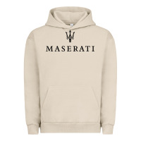 Pigment French Oak simple white trident symbol essential Urban Hoodie - linhVisuals