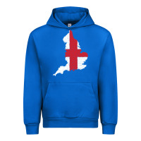 Cobalt england Flag Map Drawing Line Art Urban Hoodie - linhVisuals