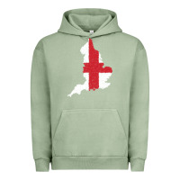 Pigment Oil Green england Flag Map Drawing Line Art Urban Hoodie - linhVisuals