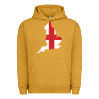 Pigment Peanut Butter england Flag Map Drawing Line Art Urban Hoodie - linhVisuals