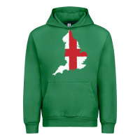 Emerald england Flag Map Drawing Line Art Urban Hoodie - linhVisuals