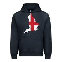 Navy england Flag Map Drawing Line Art Urban Hoodie - linhVisuals