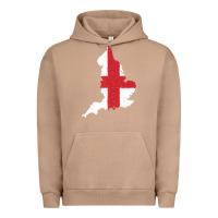 Pigment Burro england Flag Map Drawing Line Art Urban Hoodie - linhVisuals