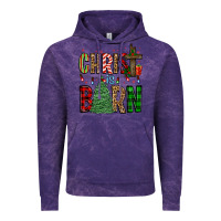 Cloud Purple christ is born Vintage Hoodie - FaDigitalArtStudio