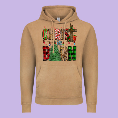 Christ Is Born Vintage Hoodie Designed By Fadigitalartstudio