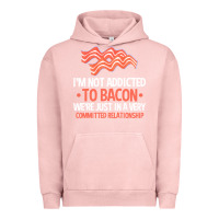 Pigment Salmon bacon apparel t  shirt i'm not addicted to bacon we were just in a com Urban Hoodie - linhVisuals