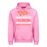 Fuchsia Pink bacon apparel t  shirt i'm not addicted to bacon we were just in a com Urban Hoodie - linhVisuals