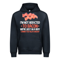 Navy bacon apparel t  shirt i'm not addicted to bacon we were just in a com Urban Hoodie - linhVisuals