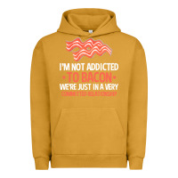 Pigment Peanut Butter bacon apparel t  shirt i'm not addicted to bacon we were just in a com Urban Hoodie - linhVisuals