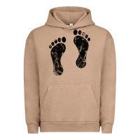 Pigment Burro 70's footprints   footprint Urban Hoodie - linhVisuals