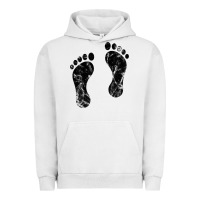 Pigment Lunar Rock 70's footprints   footprint Urban Hoodie - linhVisuals
