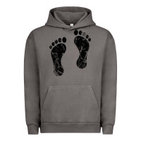 Pigment Tornado 70's footprints   footprint Urban Hoodie - linhVisuals