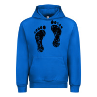 Cobalt 70's footprints   footprint Urban Hoodie - linhVisuals