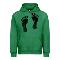 Emerald 70's footprints   footprint Urban Hoodie - linhVisuals