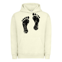 Pigment Pistachio 70's footprints   footprint Urban Hoodie - linhVisuals