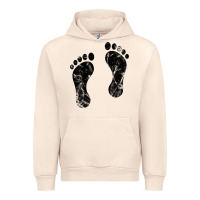 Sandshell 70's footprints   footprint Urban Hoodie - linhVisuals