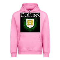 Fuchsia Pink collins family irish coat of arms Urban Hoodie - linhVisuals