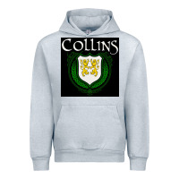 Heather Grey collins family irish coat of arms Urban Hoodie - linhVisuals