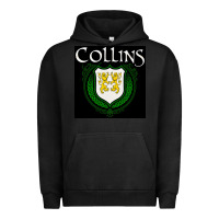 Pigment Black collins family irish coat of arms Urban Hoodie - linhVisuals