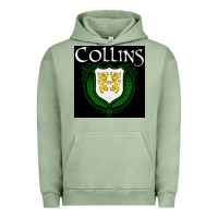 Pigment Oil Green collins family irish coat of arms Urban Hoodie - linhVisuals