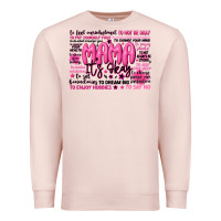 Pale Pink mama its okay typography Premium Sweatshirt - JahusDesignShop