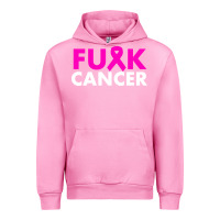 Fuchsia Pink fck cancer Urban Hoodie - linhVisuals