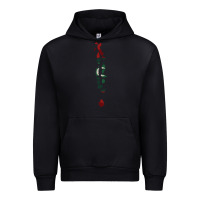 Black Maldives Map Flag Drawing Line Art Urban Hoodie - linhVisuals