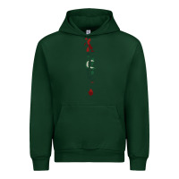 Forest Green Maldives Map Flag Drawing Line Art Urban Hoodie - linhVisuals