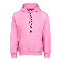 Fuchsia Pink Maldives Map Flag Drawing Line Art Urban Hoodie - linhVisuals