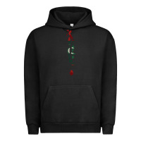 Pigment Black Maldives Map Flag Drawing Line Art Urban Hoodie - linhVisuals