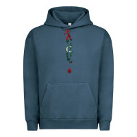 Pigment Midnight Navy Maldives Map Flag Drawing Line Art Urban Hoodie - linhVisuals