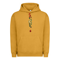 Pigment Peanut Butter Maldives Map Flag Drawing Line Art Urban Hoodie - linhVisuals