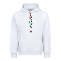 White Maldives Map Flag Drawing Line Art Urban Hoodie - linhVisuals
