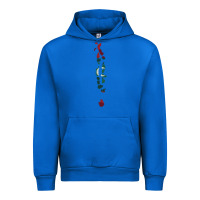 Cobalt Maldives Map Flag Drawing Line Art Urban Hoodie - linhVisuals