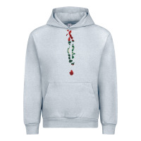 Heather Grey Maldives Map Flag Drawing Line Art Urban Hoodie - linhVisuals