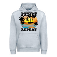 Heather Grey sunrise sunburn sunset repeat Urban Hoodie - JahusDesignShop