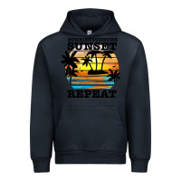 Navy sunrise sunburn sunset repeat Urban Hoodie - JahusDesignShop