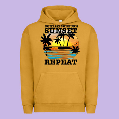 Sunrise Sunburn Sunset Repeat Urban Hoodie Designed By Jahusdesignshop