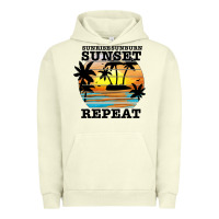 Pigment Pistachio sunrise sunburn sunset repeat Urban Hoodie - JahusDesignShop