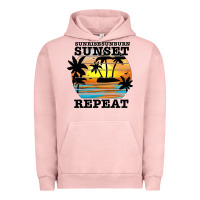 Pigment Salmon sunrise sunburn sunset repeat Urban Hoodie - JahusDesignShop