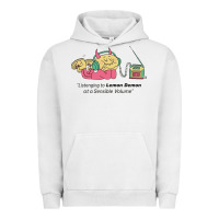 Pigment Lunar Rock listening to lemon demon Urban Hoodie - linhVisuals