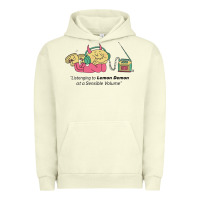 Pigment Pistachio listening to lemon demon Urban Hoodie - linhVisuals