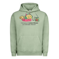 Pigment Oil Green listening to lemon demon Urban Hoodie - linhVisuals