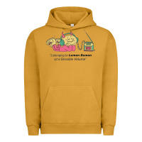 Pigment Peanut Butter listening to lemon demon Urban Hoodie - linhVisuals