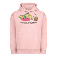 Pigment Salmon listening to lemon demon Urban Hoodie - linhVisuals