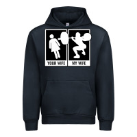 Navy your wife my wife weightlifting Urban Hoodie - linhVisuals