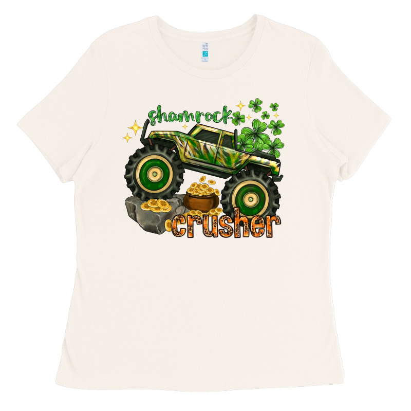 Shamrock Crusher St. Patrick's Day Ladies Tee by HowdyJamesFarm | Teevron