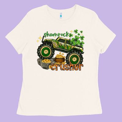 Shamrock Crusher St. Patrick's Day Ladies Tee Designed By Howdyjamesfarm