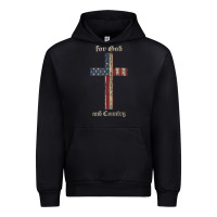 Black for god and country cross american flag faith us patriotic tank top Urban Hoodie - linhVisuals