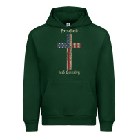 Forest Green for god and country cross american flag faith us patriotic tank top Urban Hoodie - linhVisuals